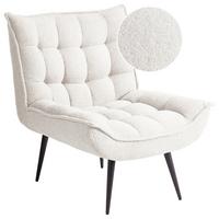 SESSEL Weiß Alvesta - Schwarz/Weiß, Textil (73/92/79cm) - Beliani