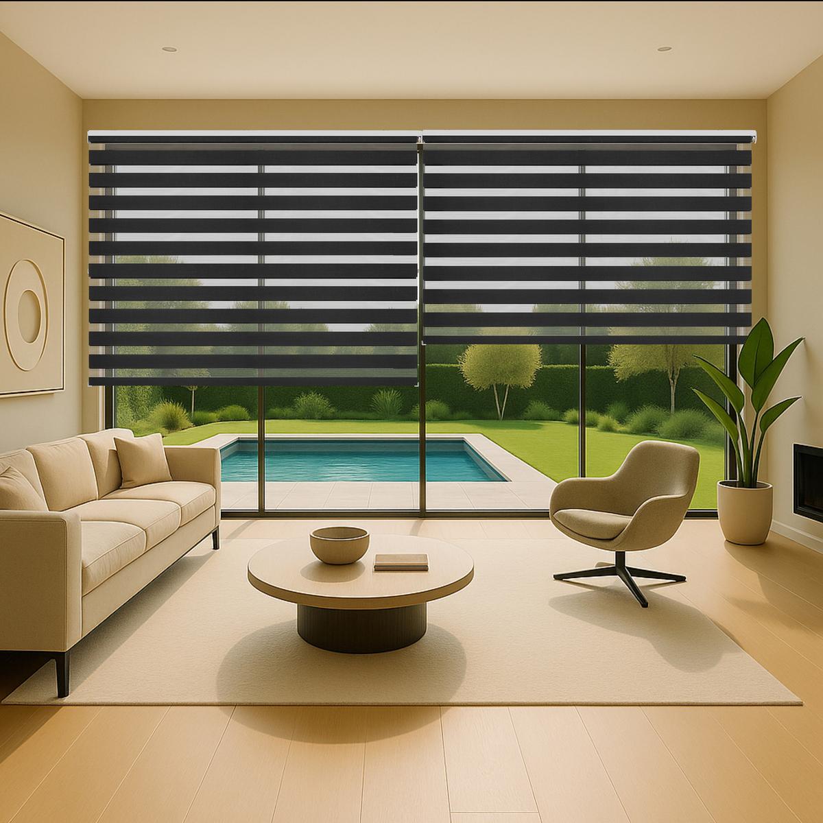 DOPPELROLLO Silber 160X250 - Silberfarben, Kunststoff (160/250cm) - STORESDECO
