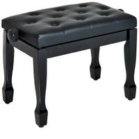 KLAVIERHOCKER Klavierbank höhenverstellbar Üben von Musikinstrumenten Hocker - Schwarz, Holz (35/55/64cm) - HOMCOM