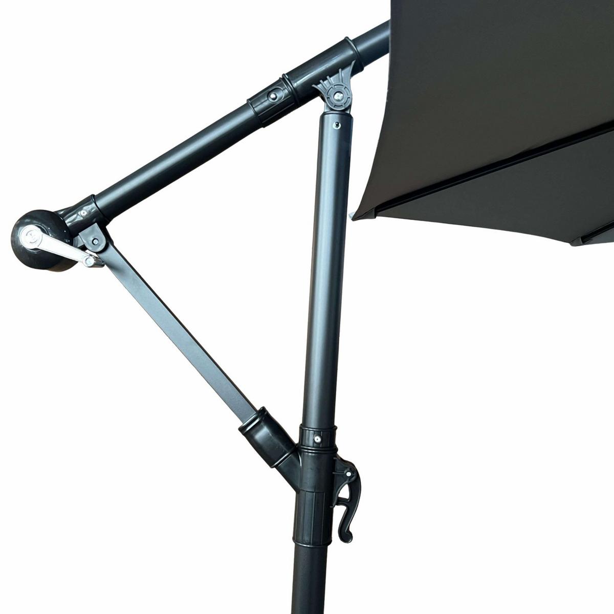 GARTENSCHIRM Grau 300/245/300 - Grau, Textil/Metall (300/300cm) - RAUMHIRSCH FURNITURE