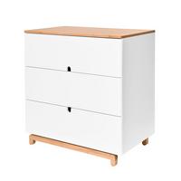 KINDERKOMMODE Weiß und Holz - Weiß, Holzwerkstoff (90/90/50cm) - Petits-meubles