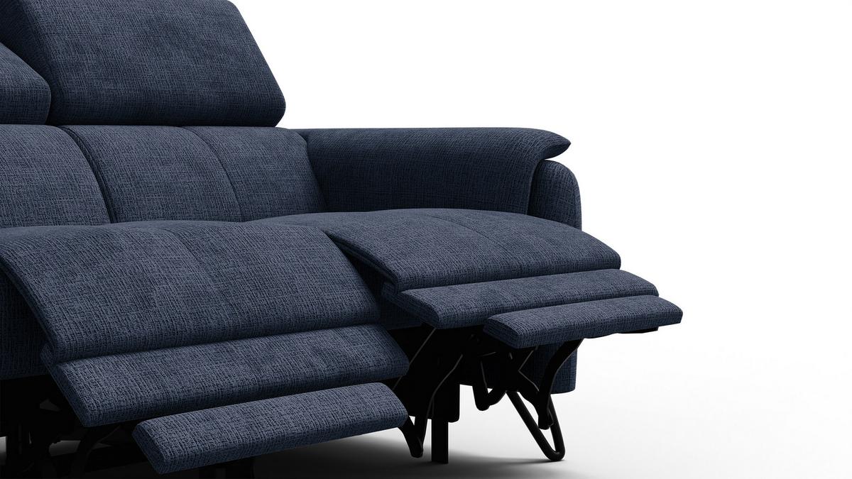 RELAXSOFA RODEN 2-Sitzer, marineblau - Dunkelblau, Holz/Textil (152/82/103cm) - Wozimo