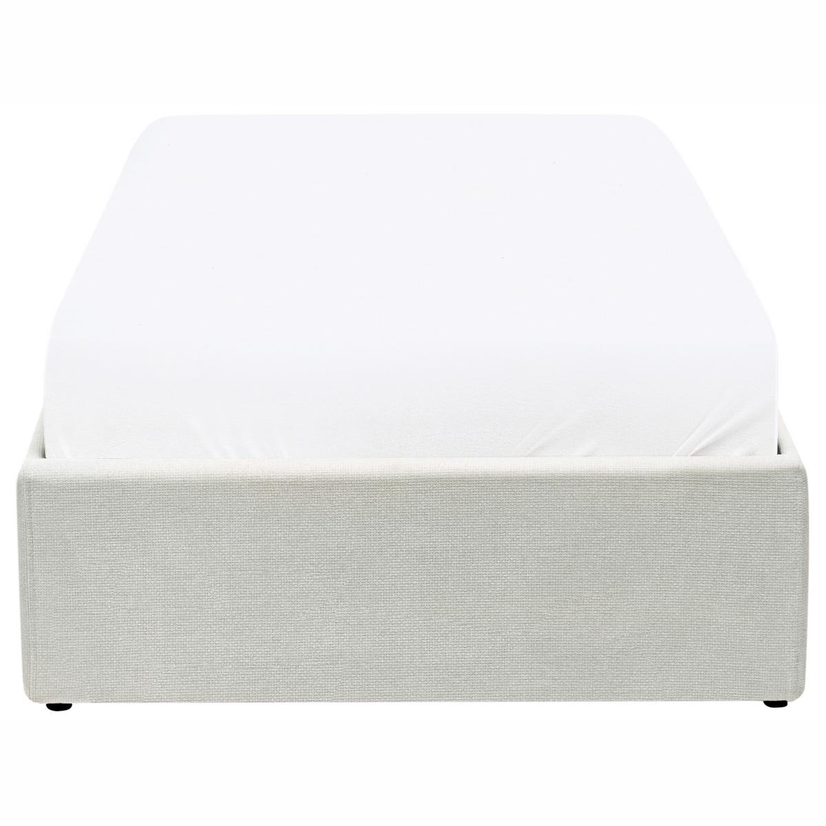 POLSTERBETT Beige 90/200 cm Dinan - Beige, Holz/Textil (90/200cm) - Beliani