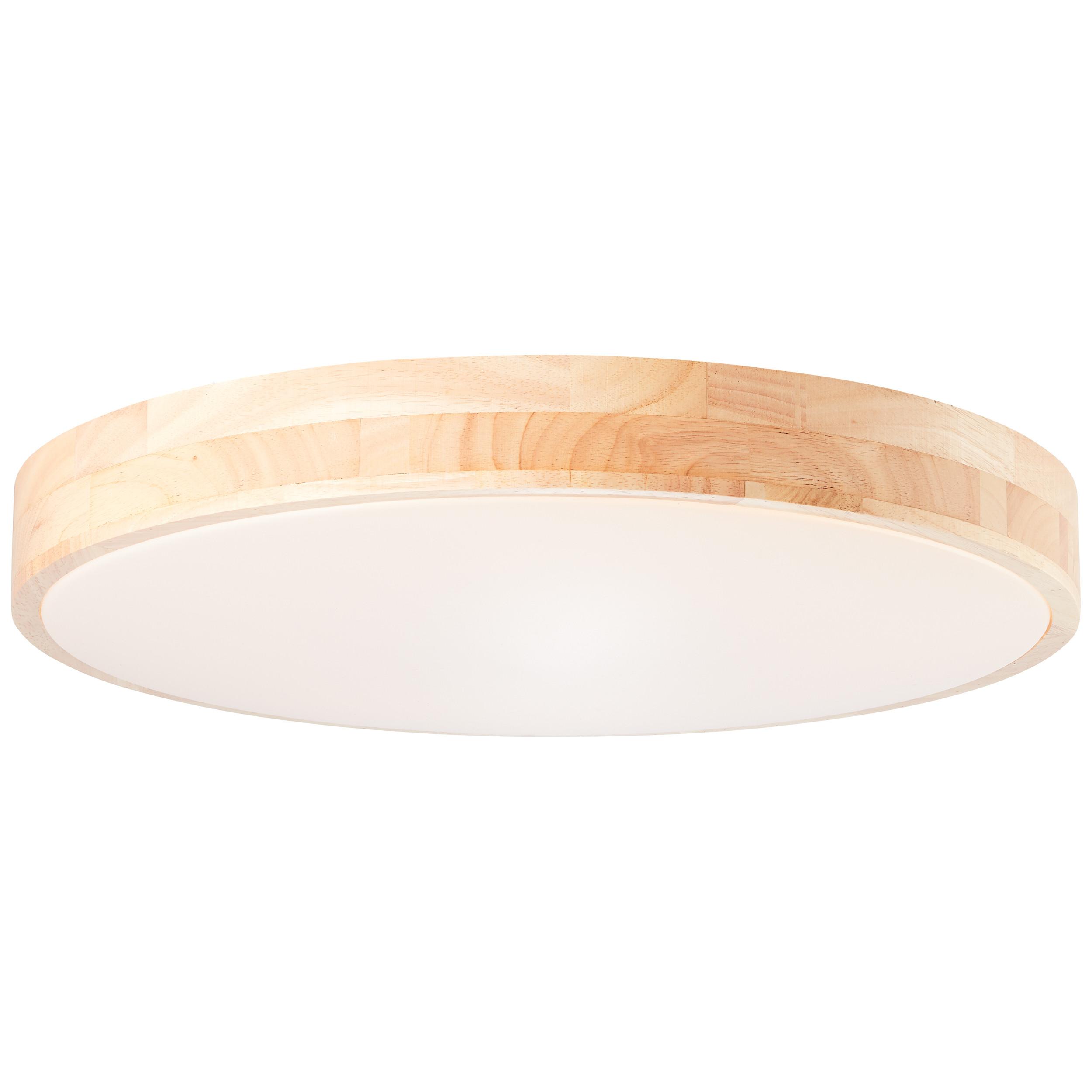 WANDLEUCHTE Slimline Holz hell/Weiß 50/50/8 cm - Multicolor, Holz (50/50/8cm) - Brilliant