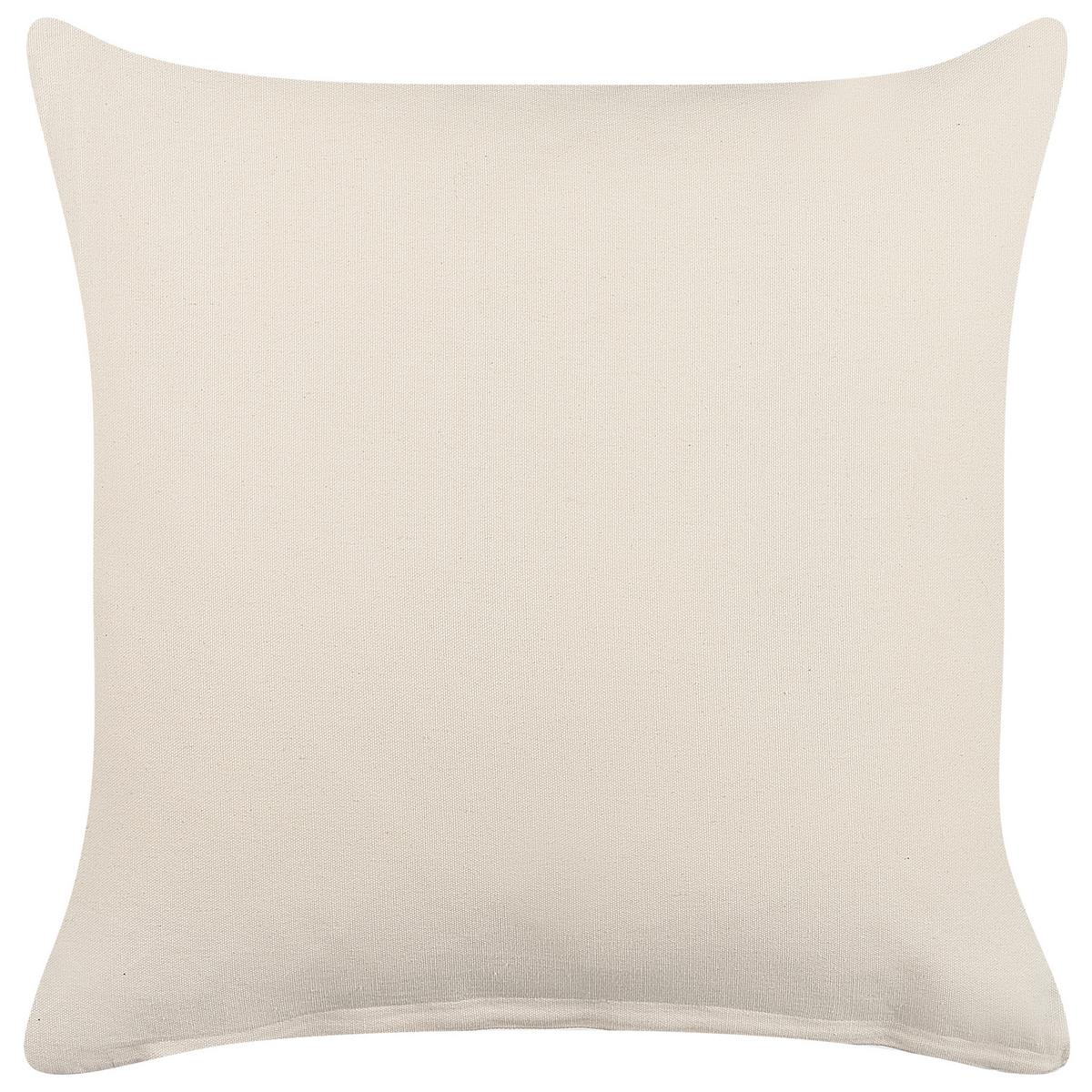 DEKOKISSEN 2er-Set Beige 45/45 cm Calanthe - Beige, Naturmaterialien/Textil (45/45cm) - Beliani