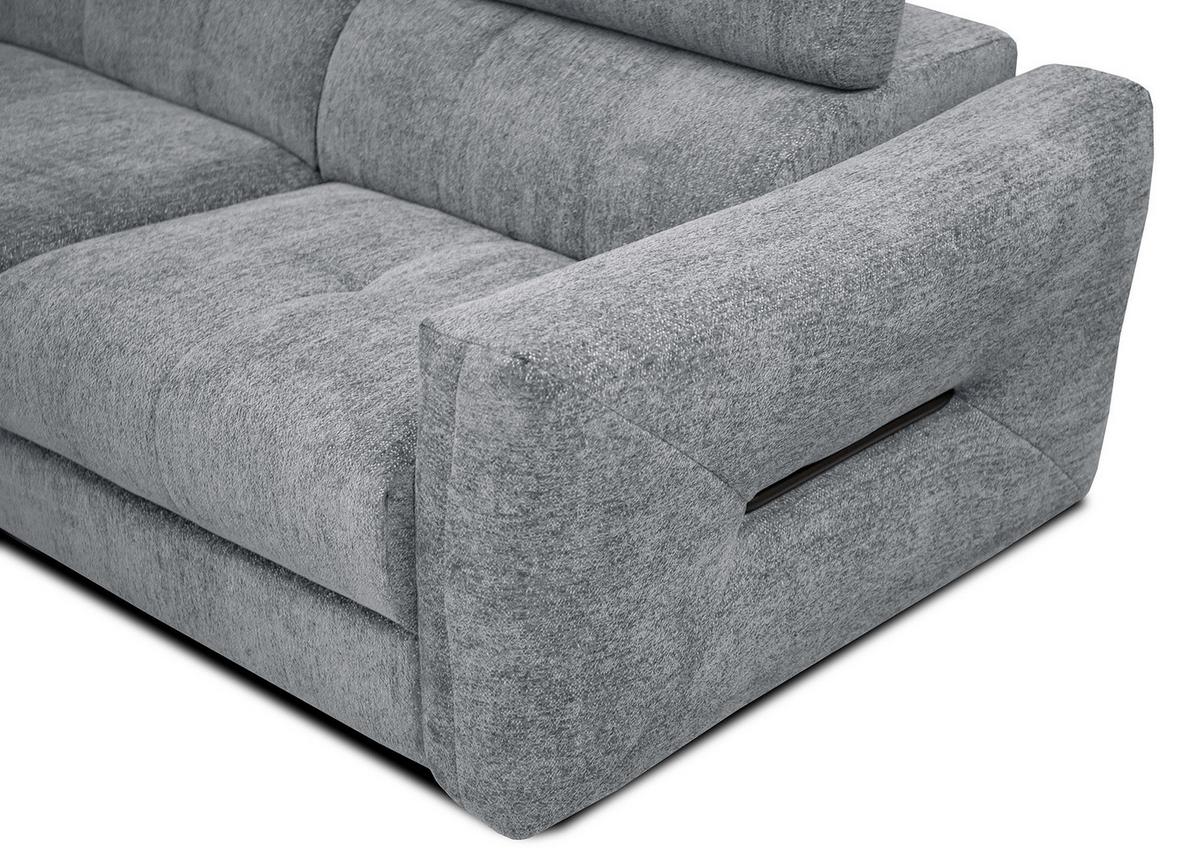 ECKSOFA CALVERA 5-Sitzer, grau - Grau, Holzwerkstoff/Textil (239/298cm) - Wozimo