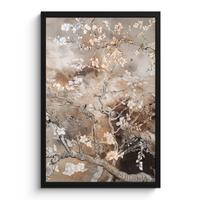 POSTER MIT RAHMENGERAHMTES BILD Mandelblüte - Kunst - Van Gogh - Beige - Abstrakt Bilder mit Rahmen 40x60 cm - Braun, Papier (40/60cm) - MuchoWow