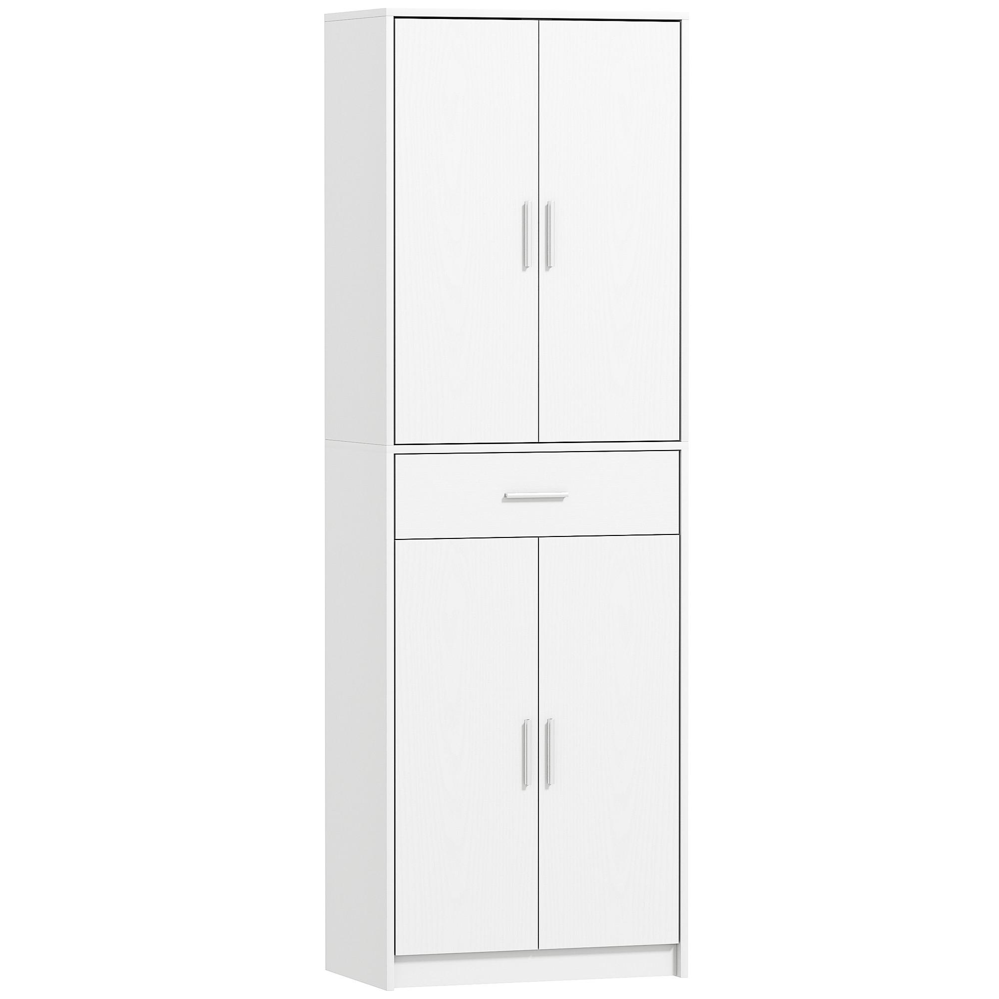 KÜCHENSCHRANK Spanplatte MDF Weiß - Weiß, Holz (35/180/60cm) - HOMCOM