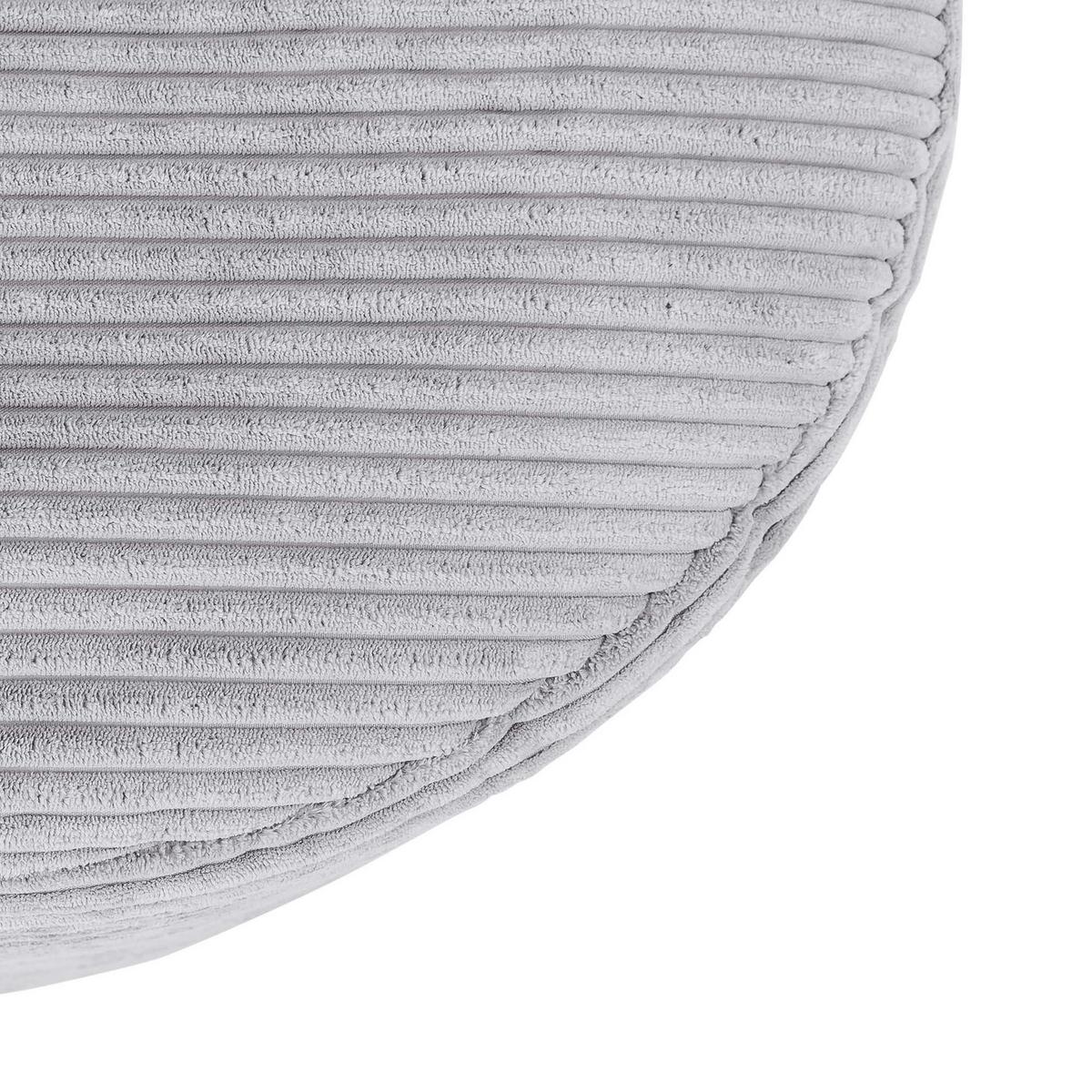 SITZPOUF Rund Milano - Grau, Textil (55/35/55cm) - icon
