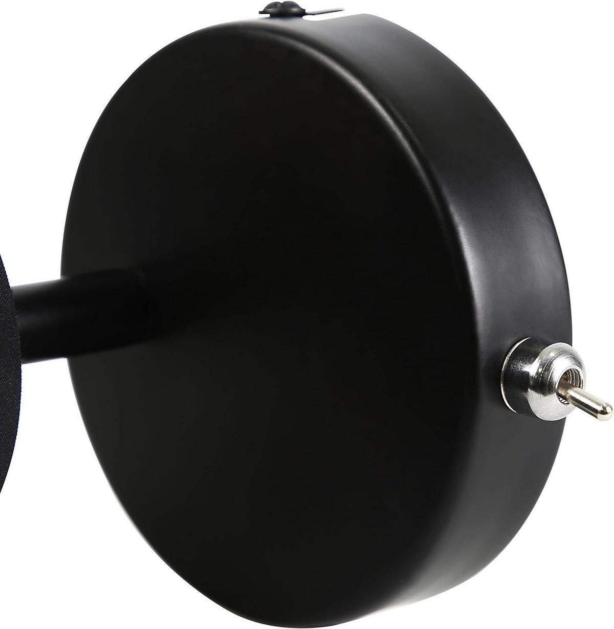 WANDLEUCHTE Klarheit - Schwarz, Metall (12/14/12cm) - Nettlife
