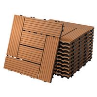 BODENPLATTE Mosaik 2er Set - Hellbraun, Holzwerkstoff (30/30/2cm) - ECD-Germany