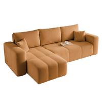 ECKSOFA Leros Mit Schlaffunktion - Orange, Holzwerkstoff/Textil (248/145cm) - Fun Möbel