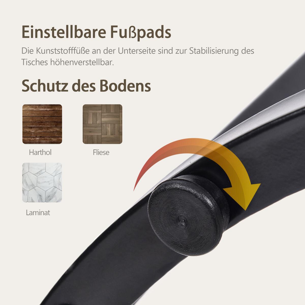 COUCHTISCH-SET 2er-set Holz- Und Schwarzeffekt - Schwarz, Holzwerkstoff/Metall (71/70/50cm) - Urban Meuble