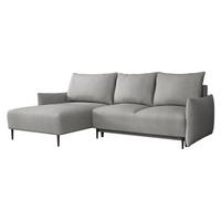 ECKSOFA Santi L - Hellgrau/Schwarz, Holz/Textil (240/160cm) - MIRJAN24