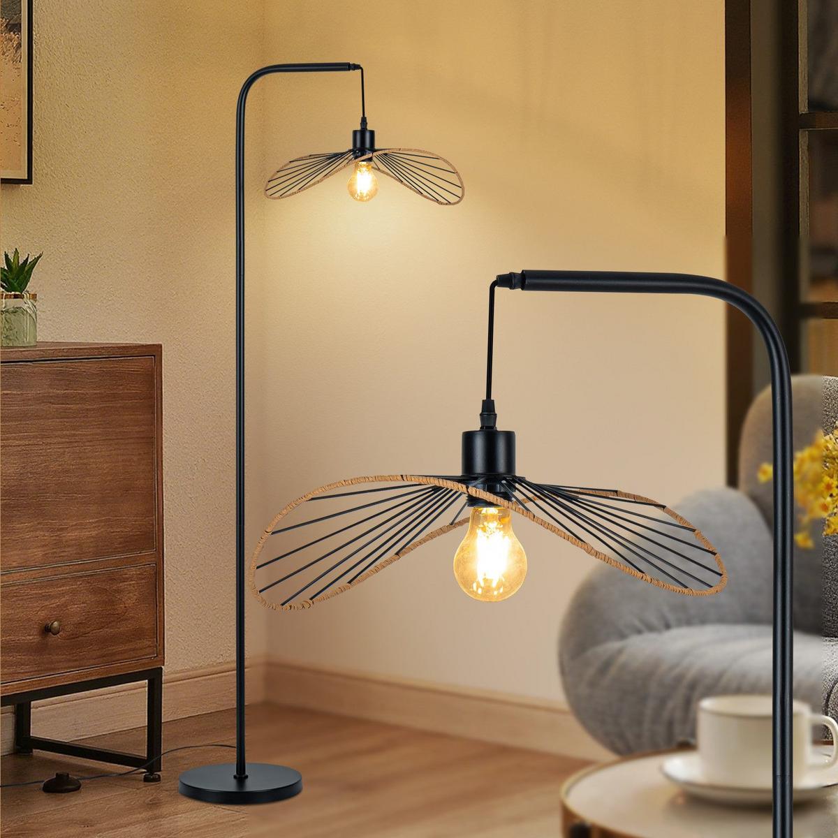 STEHLAMPE CARLOTA Ⅲ 25/39/144 cm - Schwarz, Metall (25/39/144cm) - Nettlife