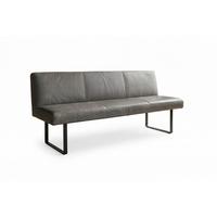 ESSZIMMERBANK ELEEN Anthrazit Leder - Anthrazit, Leder (243/85/69cm) - KAWOLA