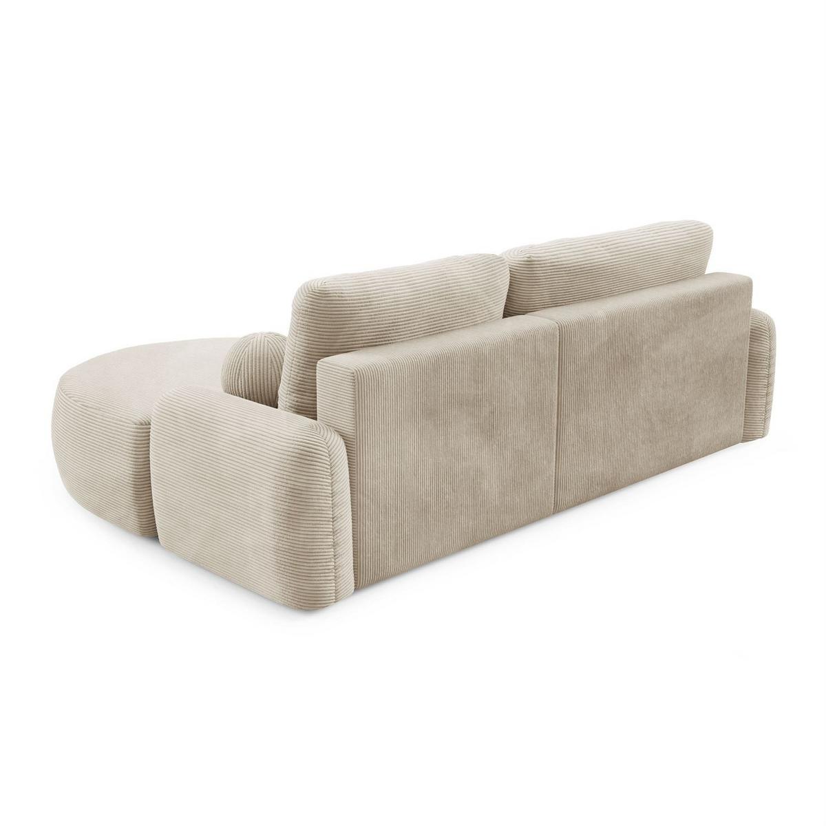 ECKSOFA CLEO II mit Schlaffunktion Version Rechte Poso 105 - Creme, Kunststoff (264/172cm) - Lookway