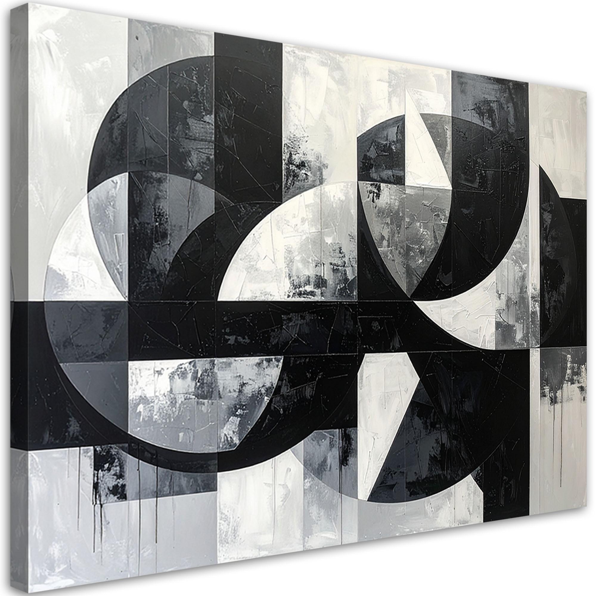 LEINWANDBILD 3D und geometrisch 30x20cm - Schwarz, Textil (30/20cm) - Feeby