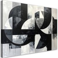 LEINWANDBILD 3D und geometrisch 30x20cm - Schwarz, Textil (30/20cm) - Feeby
