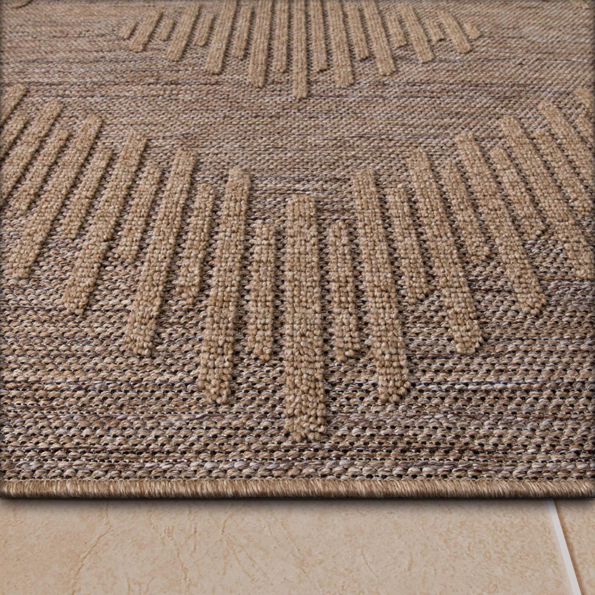 OUTDOORTEPPICH, in Naturoptik, Florhöhe 7 mm, Beige, 120 x 160 cm - Beige, Textil (160/120cm) - KADIMA DESIGN