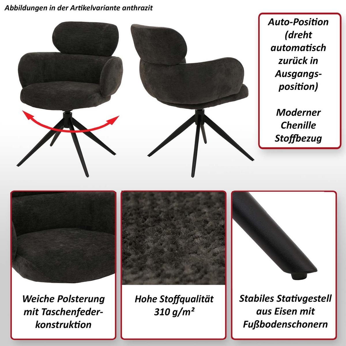 ESSZIMMERSTUHL Grün - Olivgrün/Grün, Textil (61/86/69cm) - MCW
