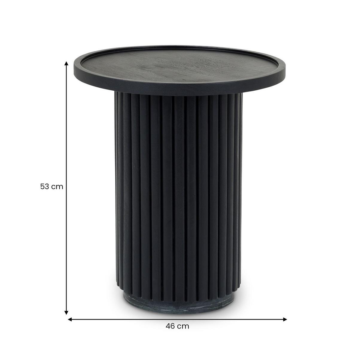 COUCHTISCH SARDA schwarz - Schwarz, Holz/Naturmaterialen (46/46/53cm) - IDIMEX
