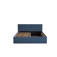 POLSTERBETT Madera Blau 100 x 200 x 40 cm Stauraum unter der Liegefläche Mit hochwertiger Matratze H2 (bis 100 kg) und Lattenrost - Blau, Textil (100/200cm) - Halmon Schlafkomfort Betten 