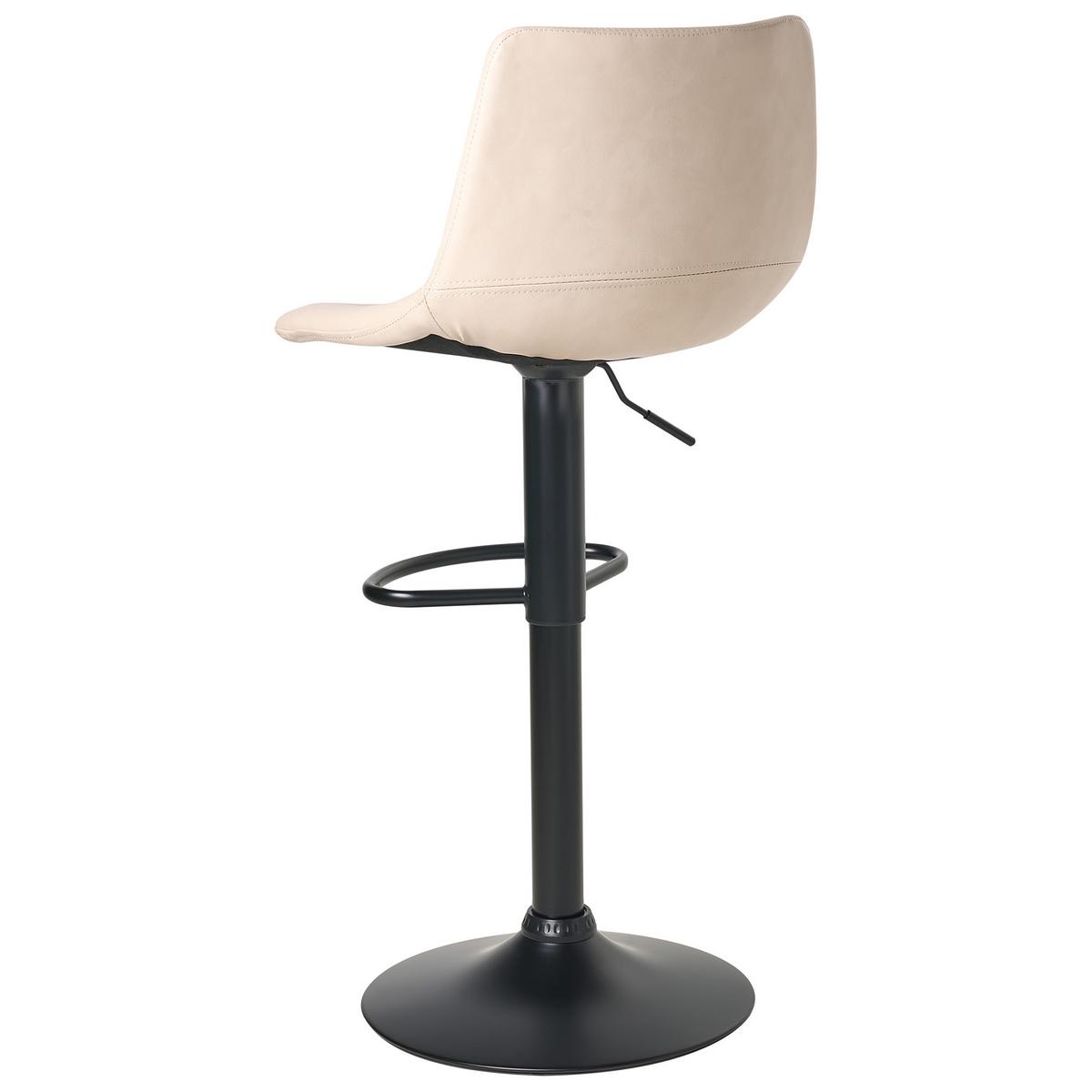BARHOCKER 2er-Set Hellbeige Lebrija - Beige/Schwarz, Kunststoff (39/98/44cm) - Beliani