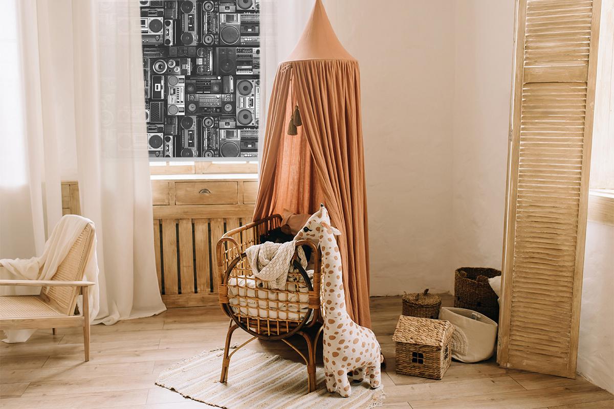 INNENROLLO - Fensterrollo - Rollo - 100x180 cm - Radiolautsprecher - Grau, Kunststoff (100/180/0.5cm) - TULUP