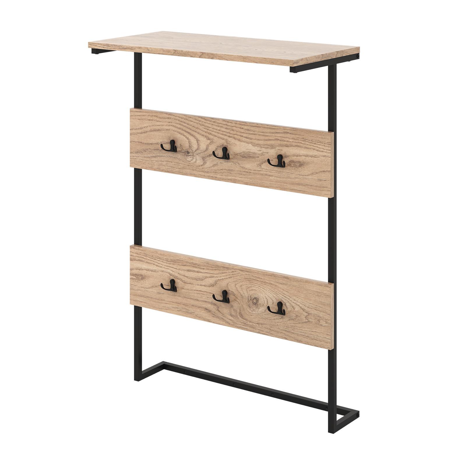 WANDGARDEROBE 88cm Braun - Braun, Metall (60/88/30cm) - COSTWAY