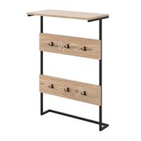 WANDGARDEROBE 88cm Braun - Braun, Metall (60/88/30cm) - COSTWAY