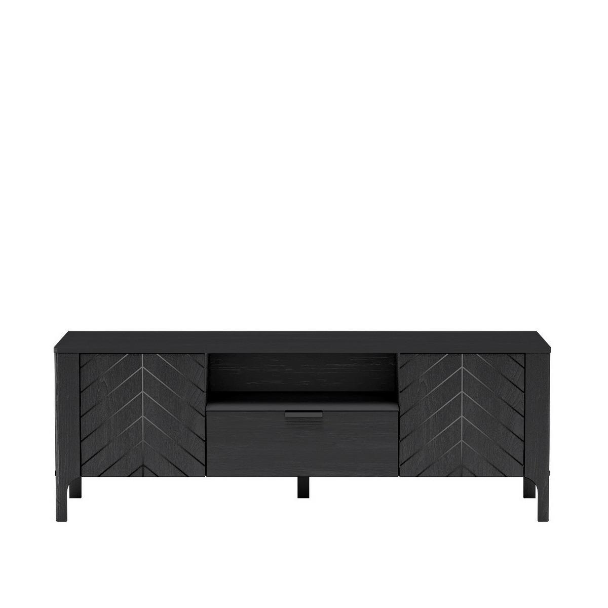 LOWBOARD ALICANTE 160/57/40,5 cm, Schwarz - Schwarz, Holzwerkstoff (160/57/40.5cm) - MASSENO