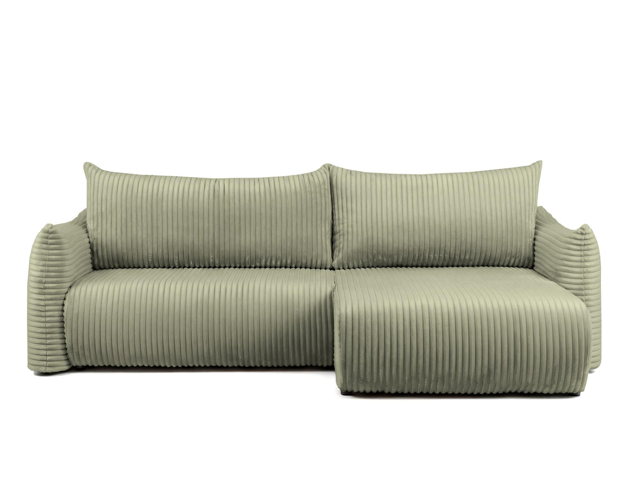 ECKSOFA Mailand Mit Schlaffunktion - Olivgrün, Holzwerkstoff/Textil (260/154cm) - Fun Möbel