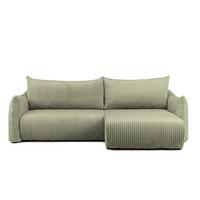 ECKSOFA Mailand Mit Schlaffunktion - Olivgrün, Holzwerkstoff/Textil (260/154cm) - Fun Möbel