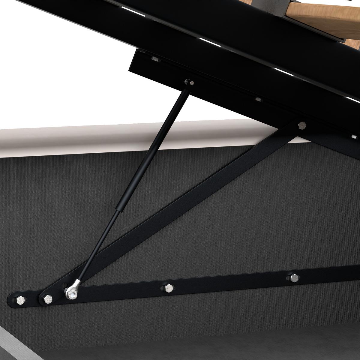 POLSTERBETT für Schlafzimmer Bett mit Stauraum Creme 90x200 - Weiß, Holzwerkstoff/Metall (90/200cm) - Muralo