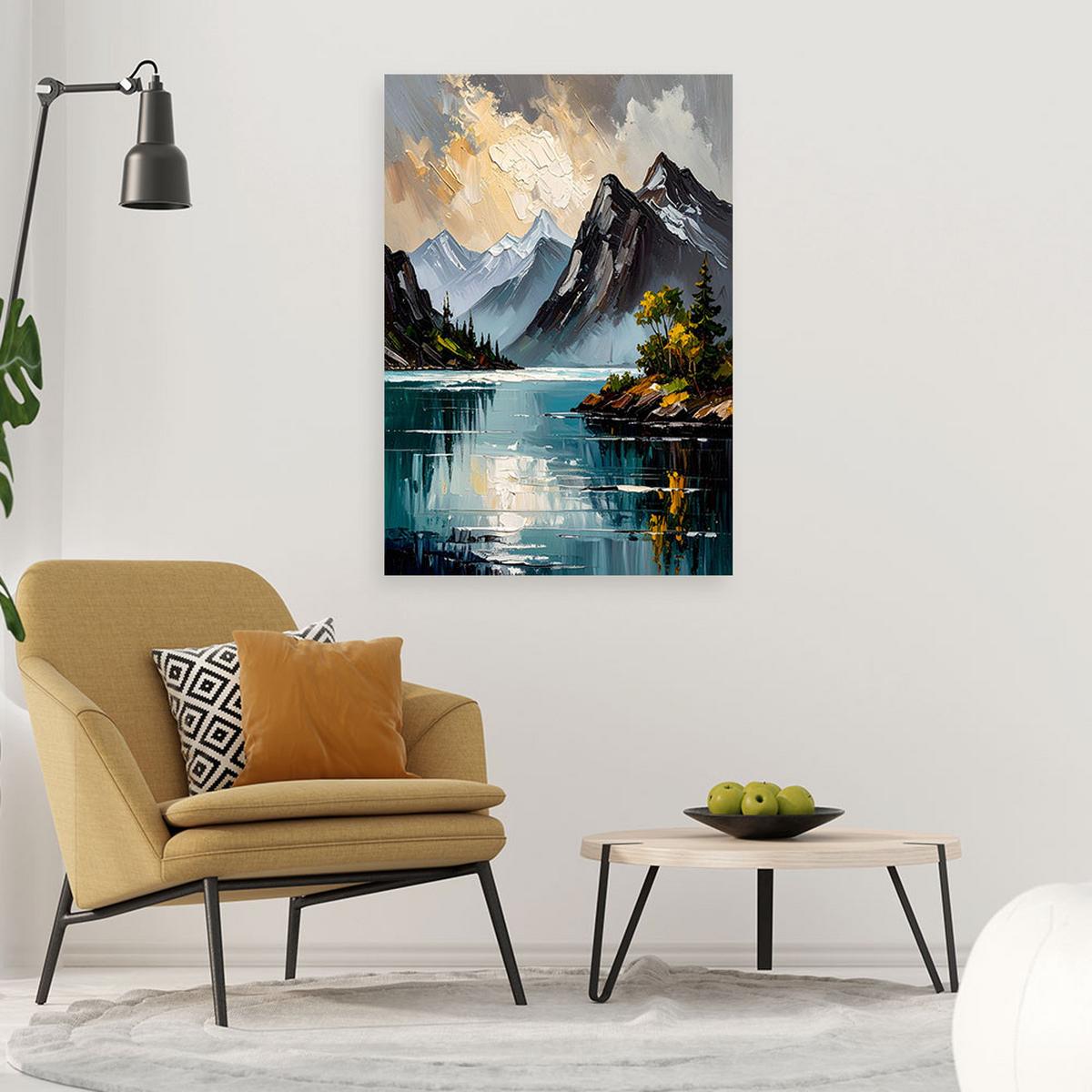 LEINWANDBILD Landschaften 40x60cm - Grau, Textil (40/60cm) - Feeby
