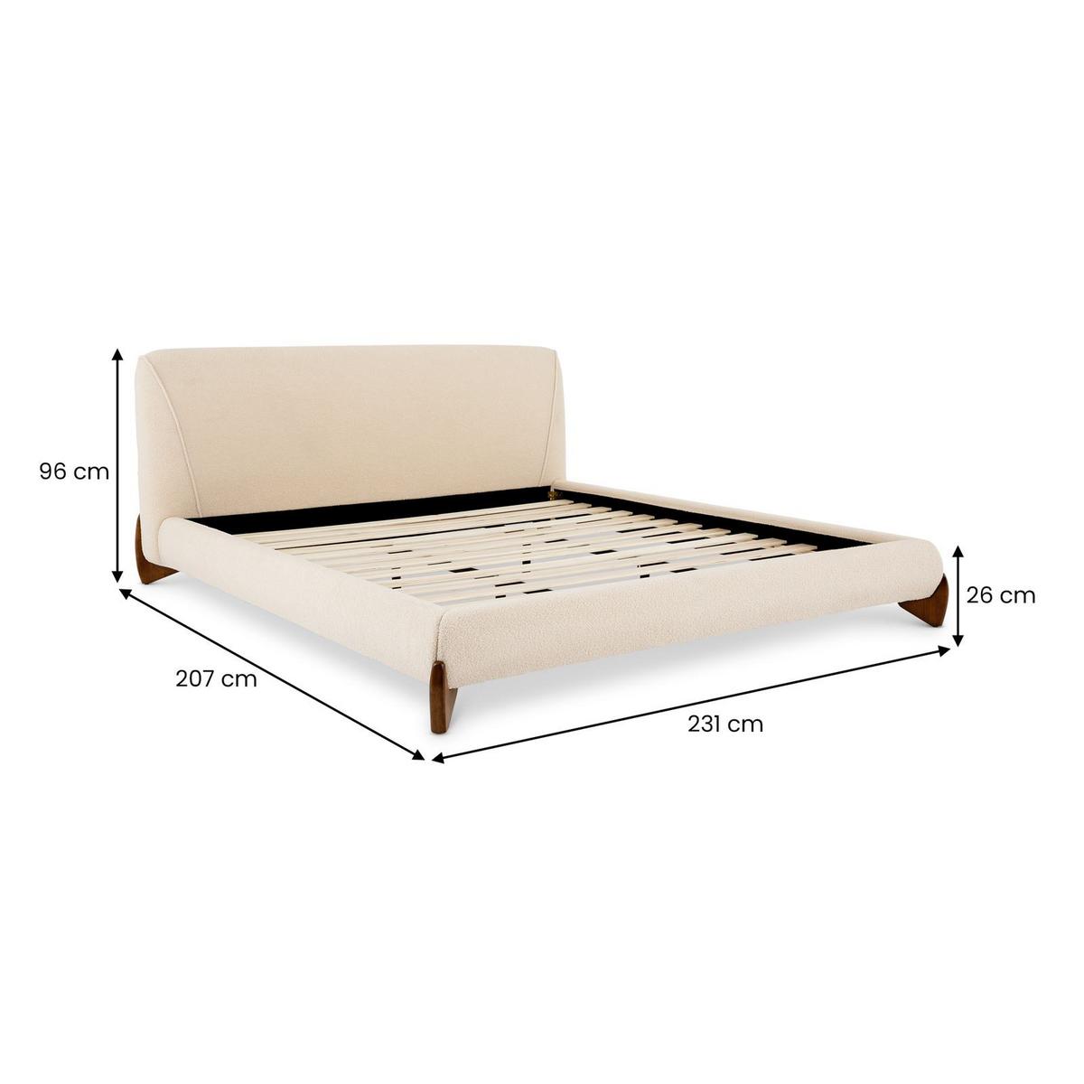 POLSTERBETT PATERNA 180X200 CM - Beige, Textil (180/200cm) - IDIMEX