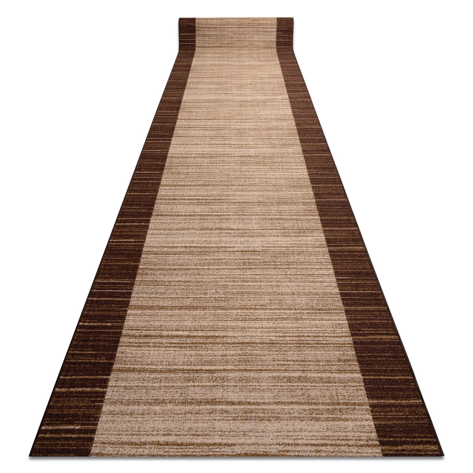 LÄUFER auf Gummi 100/380 cm - Braun, Textil (100/380cm) - rugsX