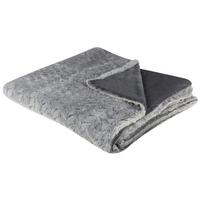 DECKE Hellgrau Saraswati 200/220 cm - Hellgrau, Textil (200/220cm) - Beliani