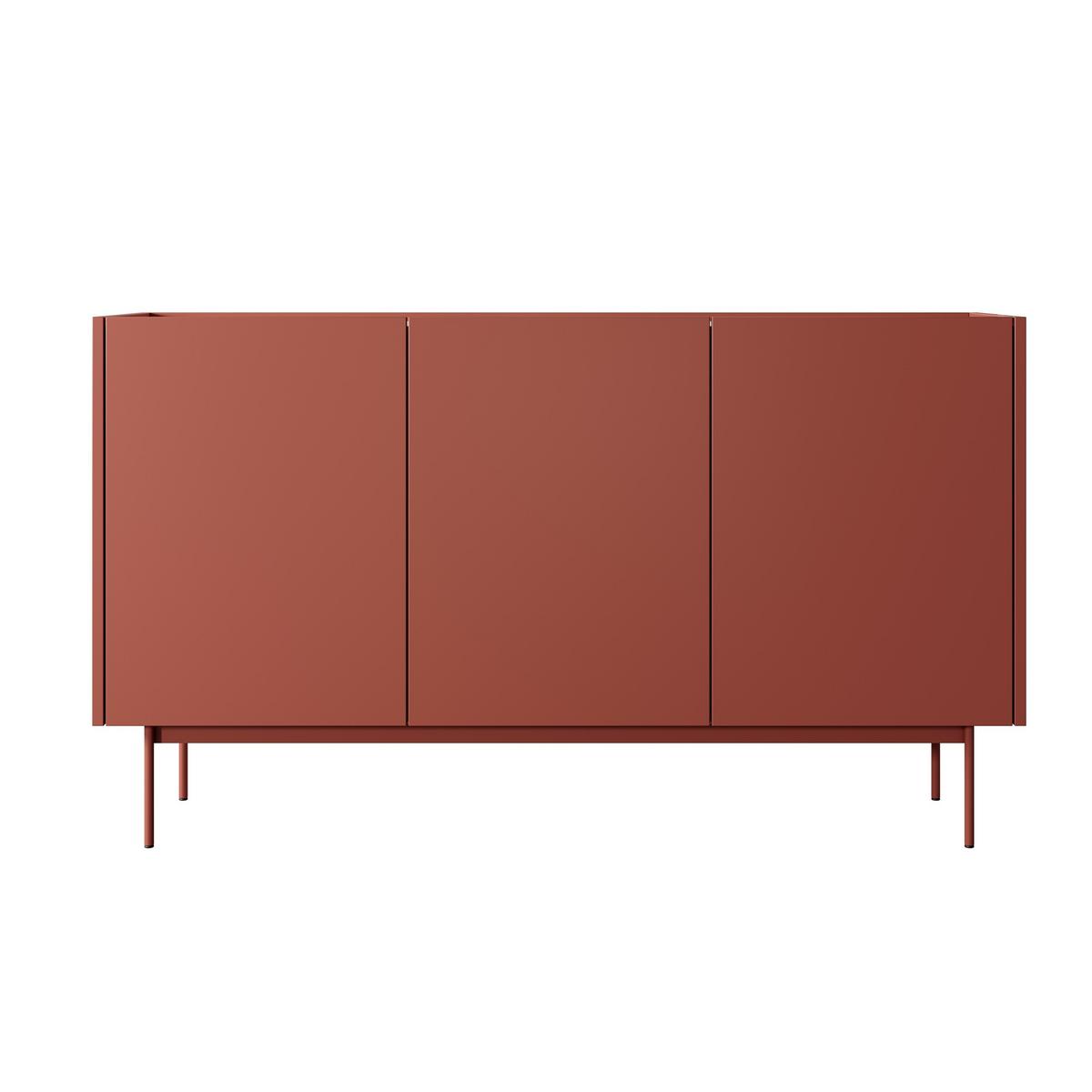 SIDEBOARD COLORE 144/83/37 cm mit 3 Türen Rot - Rot, Holzwerkstoff (144/83/37cm) - MASSENO