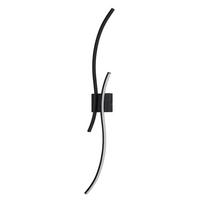 LED-WANDLEUCHTE Flammor 101.5/13.5/4.9 cm - Schwarz, Metall (13.5/4.9/101.5cm) - ZMH
