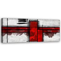 KUNSTDRUCK Rot 90/30 cm - Rot, Textil (90/30cm) - KUNSTLOFT