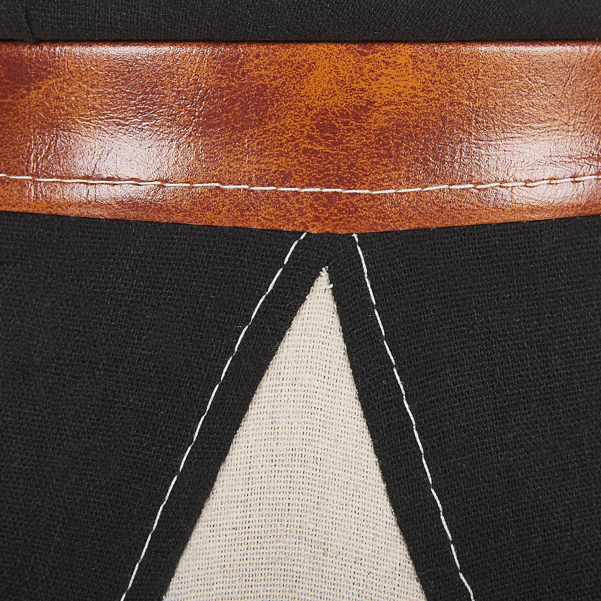 HOCKER Apache 33/33/45 cm - Beige, Kunststoff/Textil (33/45/33cm) - Beliani