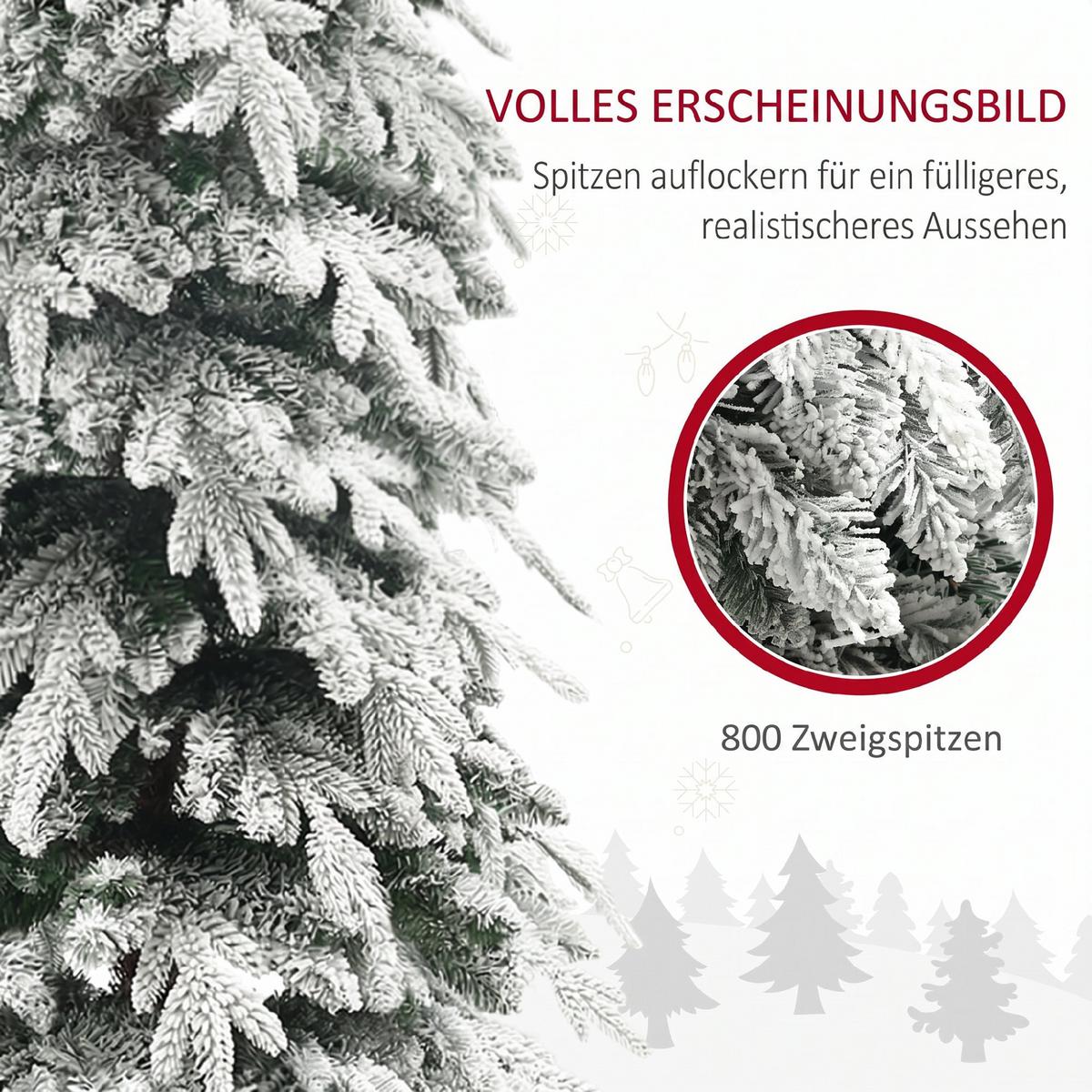 WEIHNACHTSBAUM Stahl PE Grün - Grün, Kunststoff (210cm) - HOMCOM