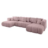 WOHNLANDSCHAFT CLOUD-U-v1 405x185x90 Rosa Cord - Rosa, Holzwerkstoff/Kunststoff (405/90/185cm) - ALTDECOR