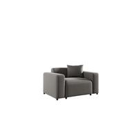 SESSEL Megan In Salvador - Grau, Holzwerkstoff/Textil (145/75/98cm) - Fun Möbel