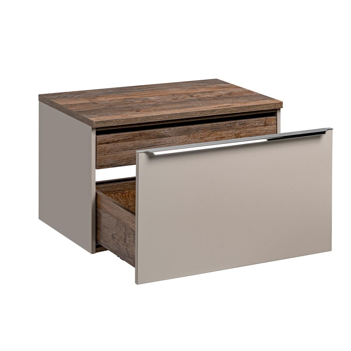 WASCHTISCHUNTERSCHRANK 80cm Éros Taupe - Taupe, Holzwerkstoff (80/48/46cm) - Petits-meubles