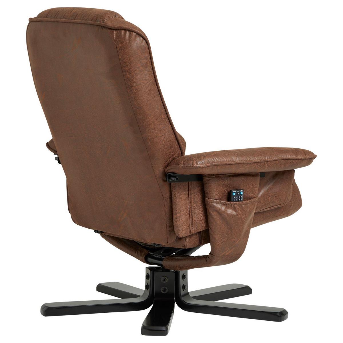 RELAXSESSEL CHARLY Vintage/schwarz - Dunkelbraun/Schwarz, Textil (76/87/61cm) - IDIMEX