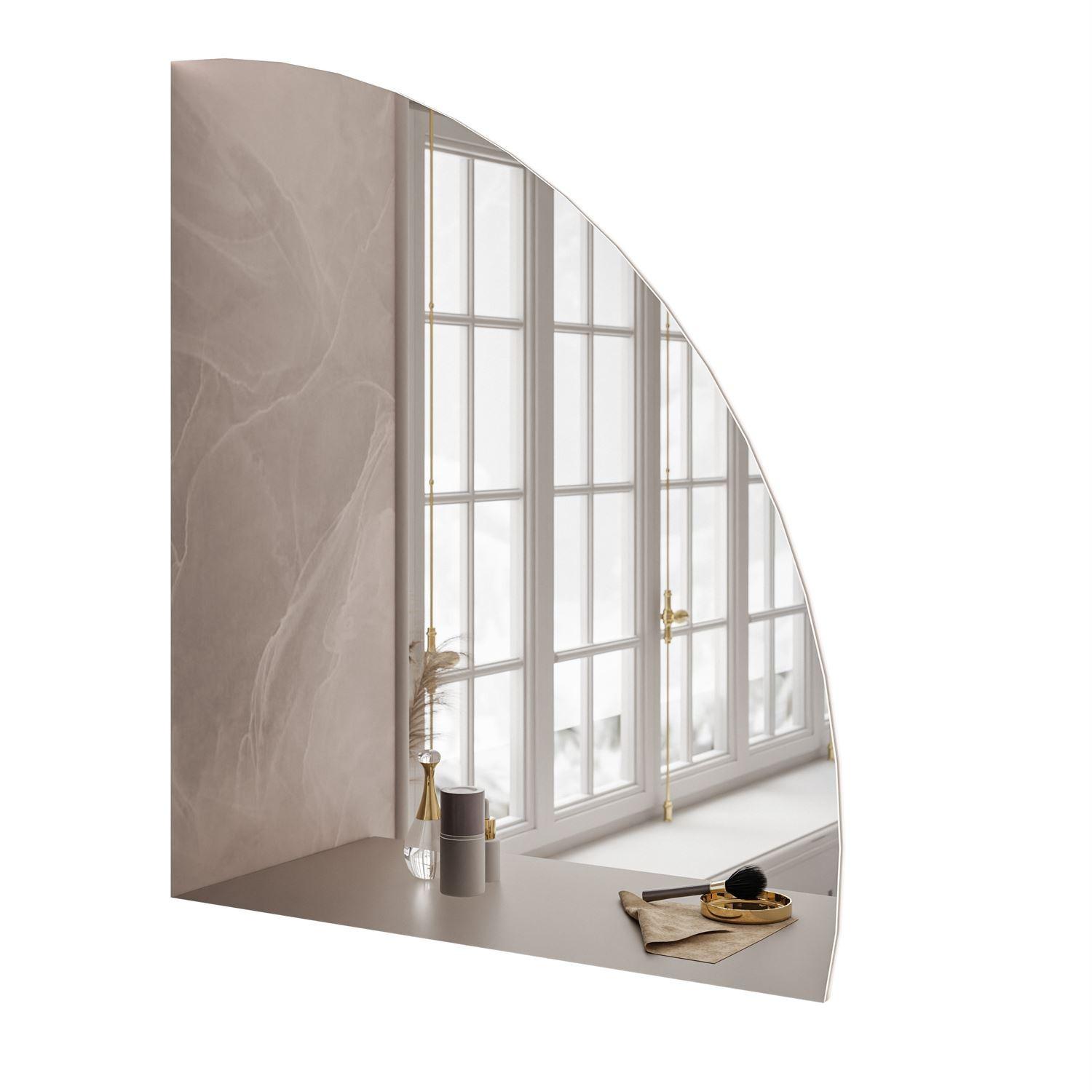 HÄNGESPIEGEL QUINNIE mit LED-Beleuchtung rechts - Transparent, Holzwerkstoff (80/95/0.4cm) - Lookway