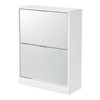 SCHUHKIPPER Kragerø - Weiß, Holzwerkstoff (60/80/24cm) - [en.casa]